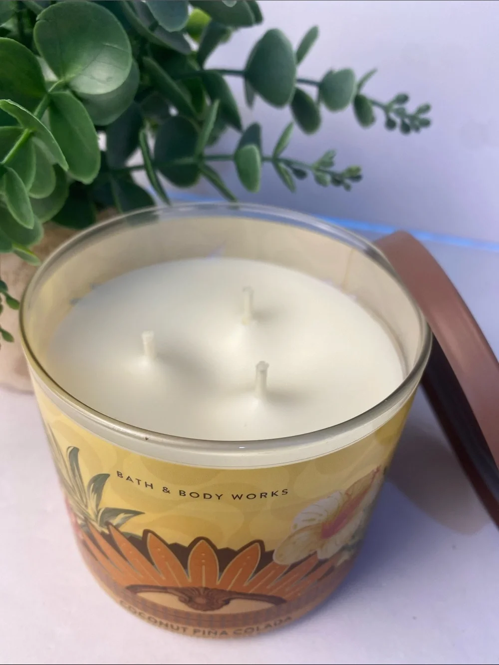 Bath & Body Works “Coconut Pina Colada” NEW 3 Wick Candle